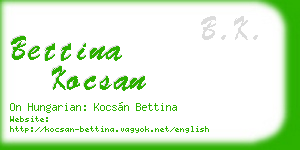 bettina kocsan business card